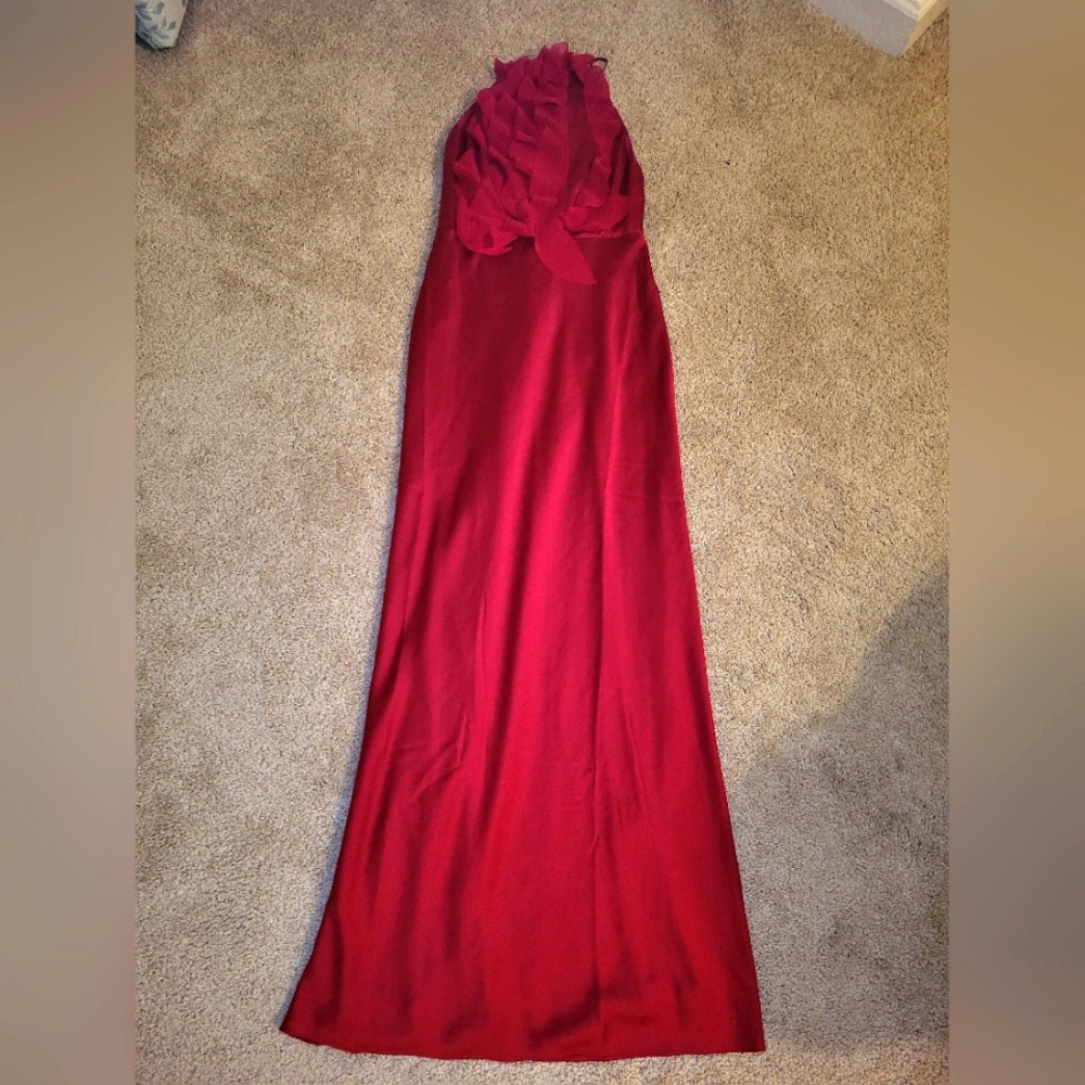 Little satin dress with ruffles
